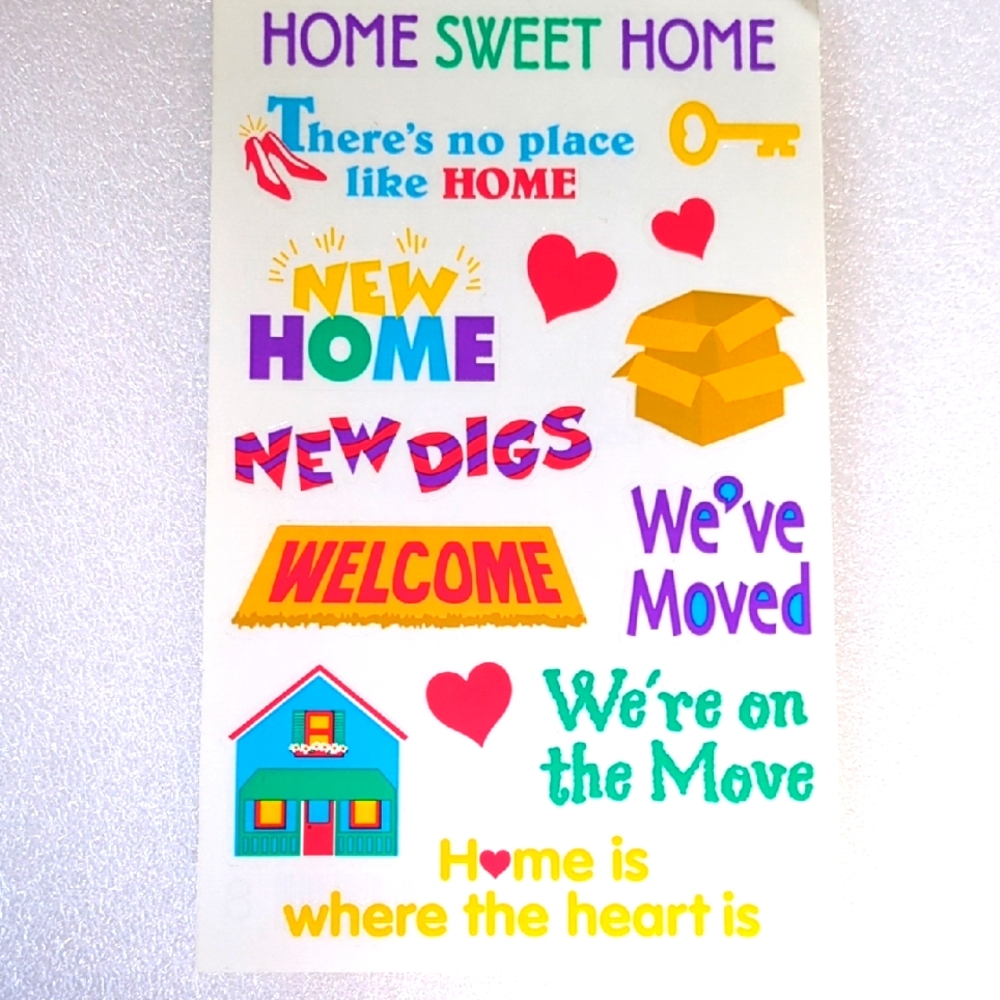💚4/$10💚Mrs. Grossman's Vintage  Home Sweet Home Clear Stickers From 2002